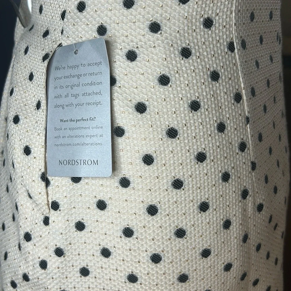 NWT Harper Rose Fit & Flare Dress | Metallic Gold & Black Polka Dot | Size 8 - Picture 7 of 12